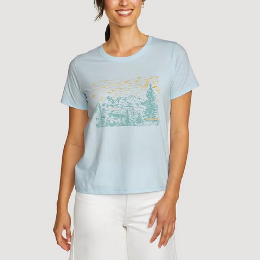 Eddie Bauer Graphic Tee with Mountain Landscape